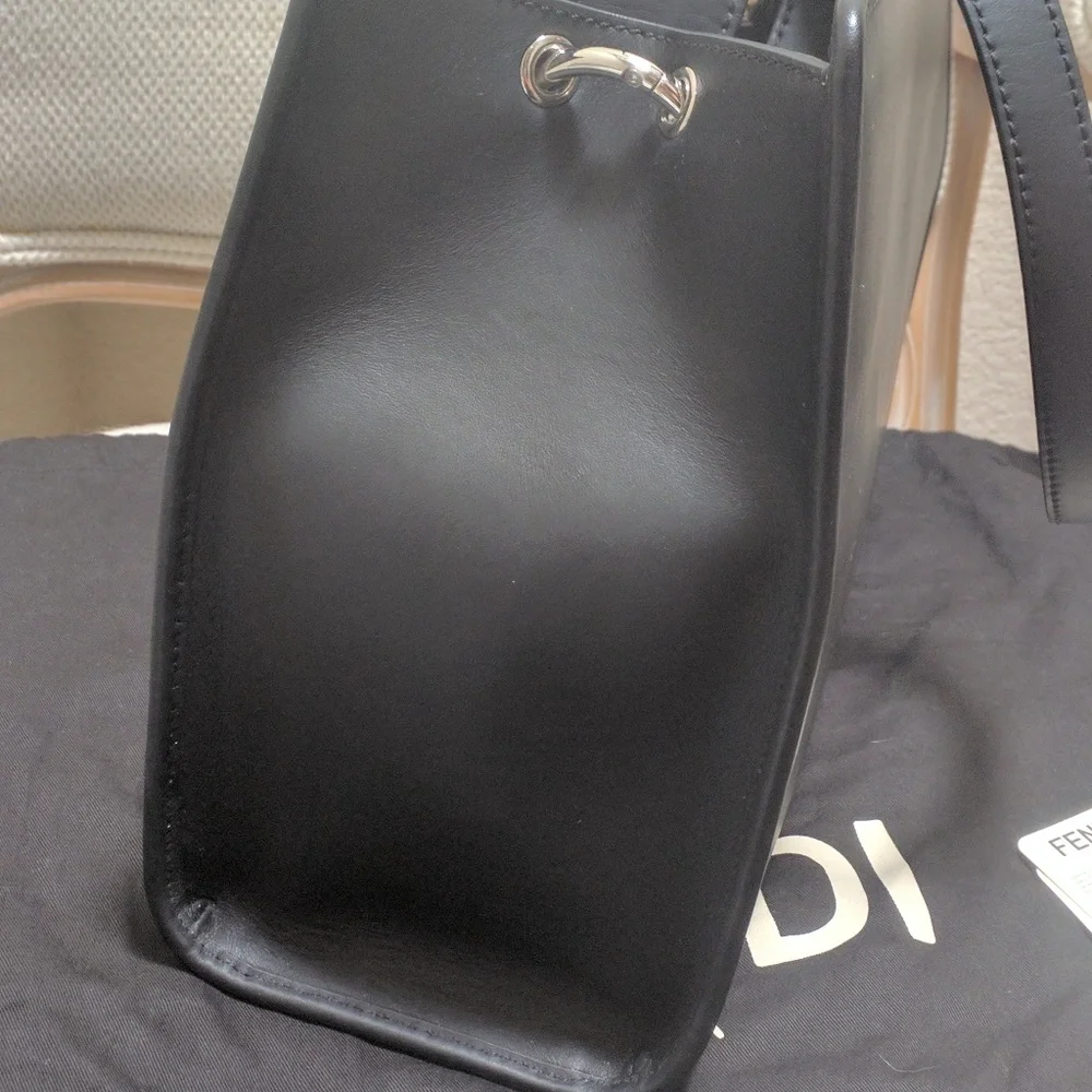 FENDI Runaway Leather Top Handle Satchel Bag Purse - Picture 5 of 8